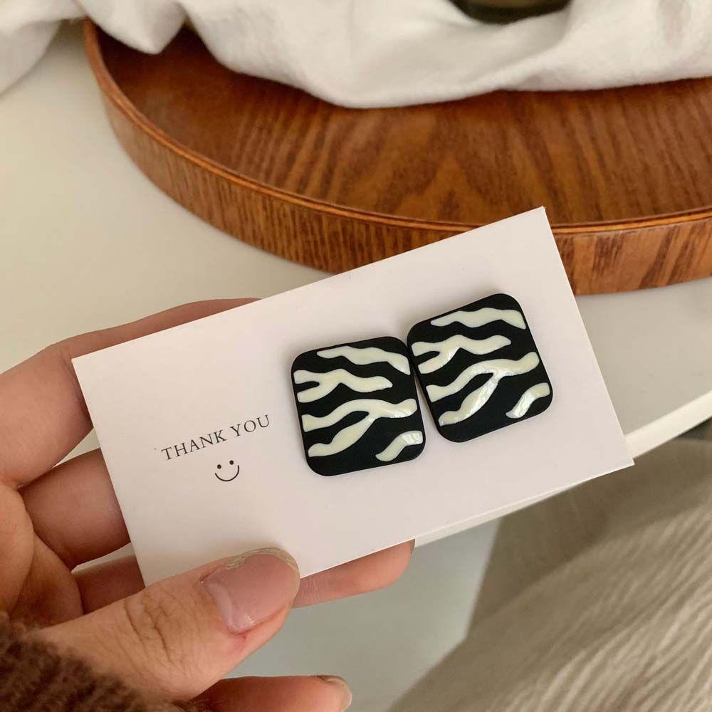 VANES1 Bông Tai Hợp Kim Dáng Dài Hình Vuông Phong Cách Retro Thời Trang Cho Nữ