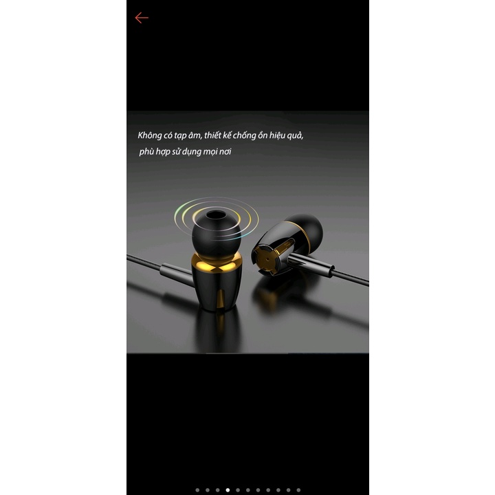 Tai nghe bass mạnh mẽ/Tai nghe Gaming B6 có Dây nhét tai chơi game chống ồn có mic