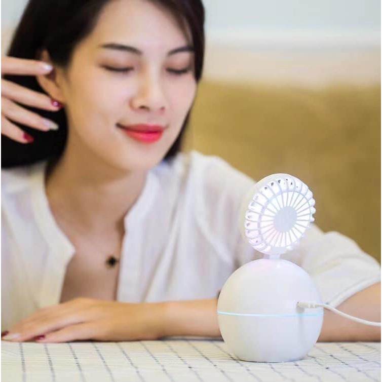 HÀNG CHÍNH HÃNG MÁY PHUN SƯƠNG TẠO ẨM MINI 3 TÁC DỤNG QUẠT MINI ĐÈN NGỦ PHUN SƯƠNG