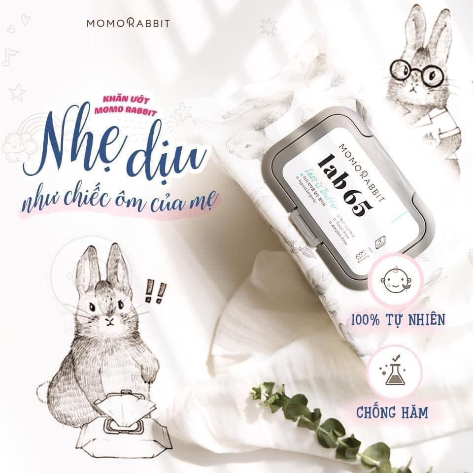 Giấy ướt Momo Rabbit gói 72 tờ có nắp - Siêu dày dặn