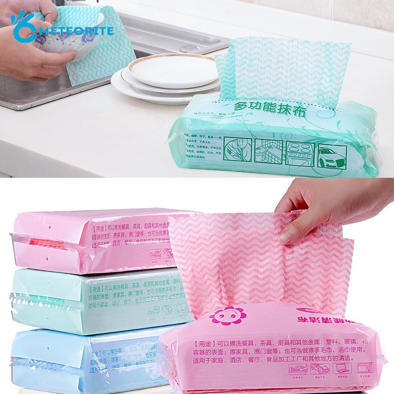Set 80 Khăn Vải Không Dệt Lau Chén Dĩa Chống Dính Dầu Sử Dụng Một Lần Tiện Lợi