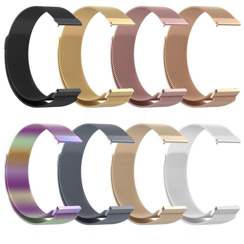 Dây Đeo Bằng Thép Không Gỉ 18mm 20mm 22mm 23mm 24mm Cho Đồng Hồ Thông Minh Samsung Galaxy Huawei Huami Amazfit