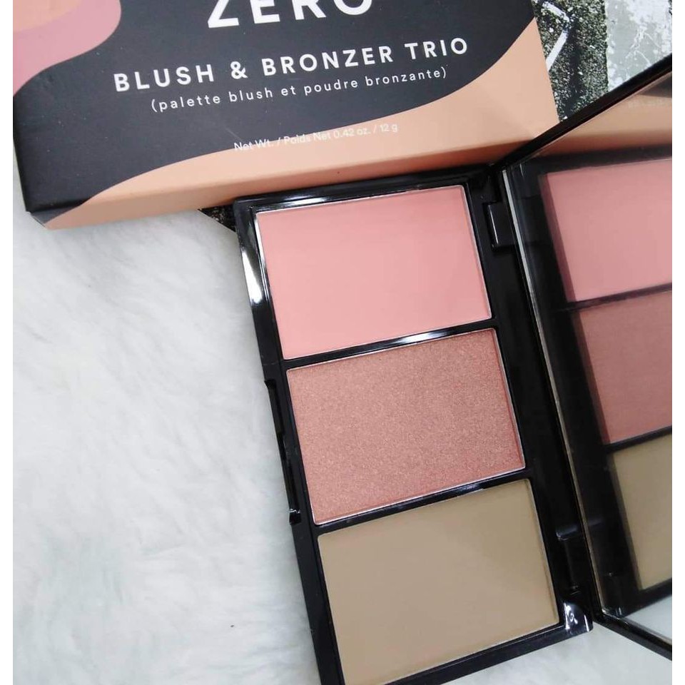 Phase Zero Makeup - Bảng má hồng, tạo khối Phase Zero Makeup Trio Blusher and Bronzer Palette 12g