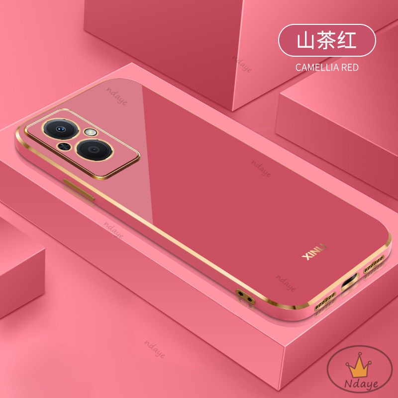 Ốp Lưng Reno7Z A53 A33 A92 A52 A15 A15S A16 F9 A5S A7 A12 R17PRO Ốp Điện Thoại Màu Trơn Hình Máy Ảnh Cho OPPO RENO7Z NDYZB