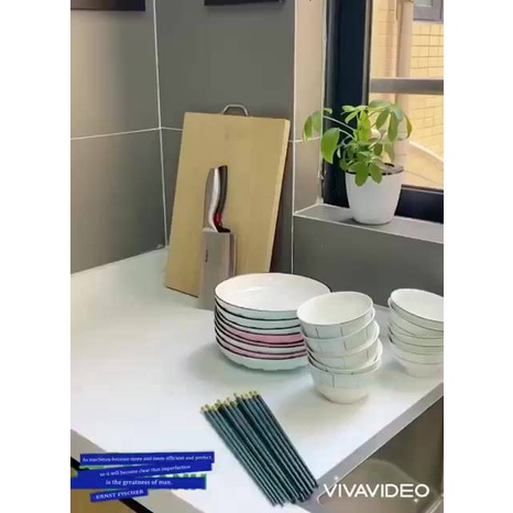 Giá để bát đĩa 2 tầng sinh viên, kệ chạn úp chén, kèm ống đũa đa năng và 2 khay hứng nước