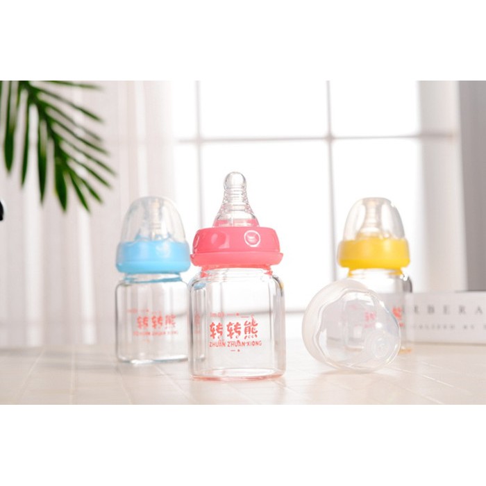 Mới Bình Nước Thủy Tinh Dung Tích 60ml Tiện Dụng Cho Bé