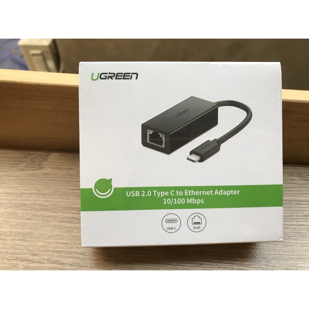 Cáp USB Type C To Lan 10/100 Mbps Ethernet Adapter Ugreen UG-40381 | BigBuy360 - bigbuy360.vn