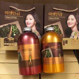 Dầu gội cặp Nhân Sâm hàn quốc 800ml ( giá bán cả cặp 2 chai)