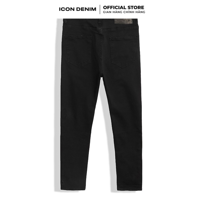 Quần Jean Nam Đen Trơn ICON DENIM Dáng Ôm Skinny Trẻ Trung, Co Giãn Tốt | BigBuy360 - bigbuy360.vn