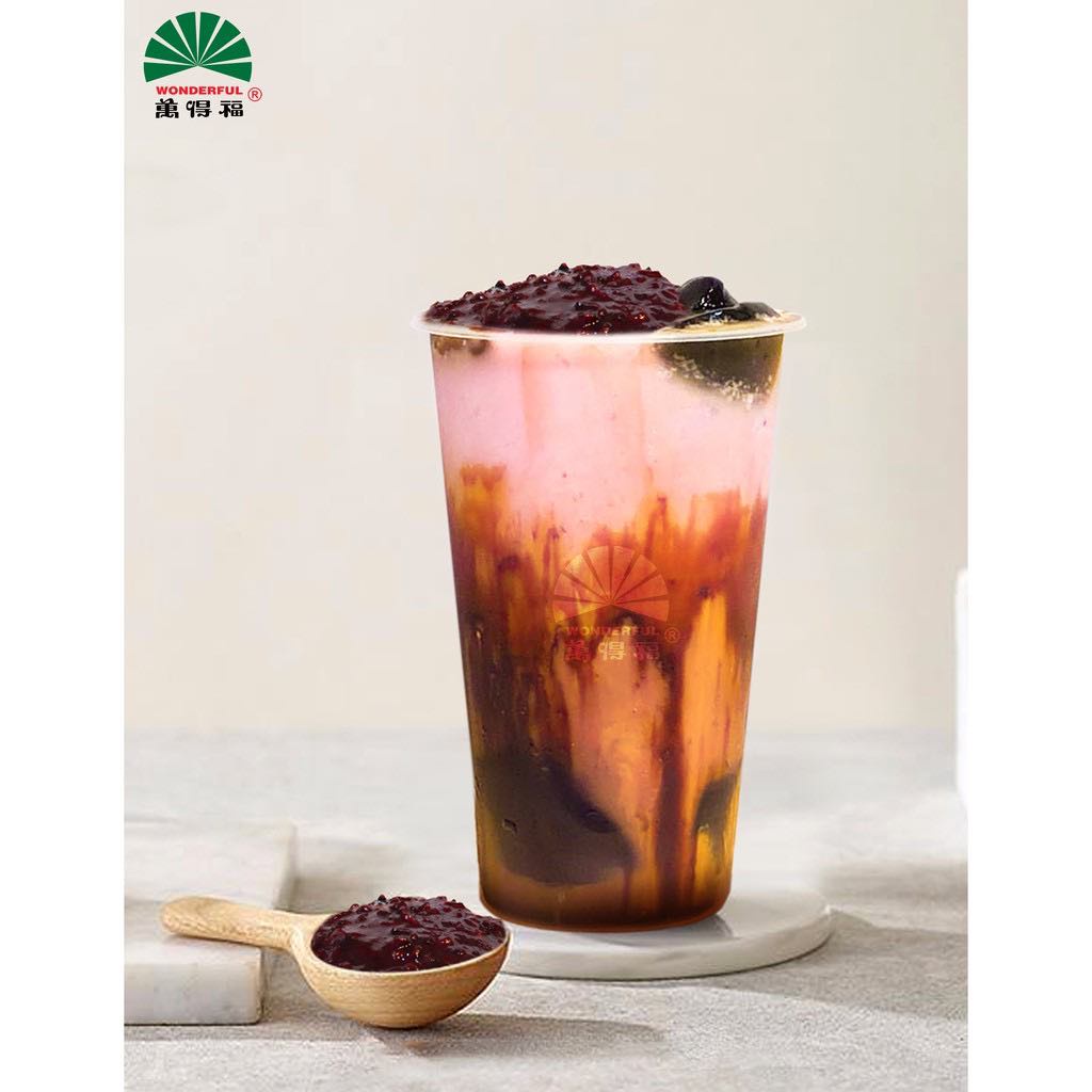 Chè nếp cẩm Wonderful lon 870g topping, thạch