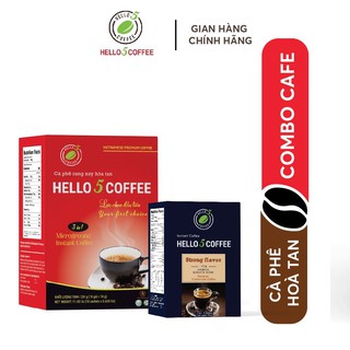 [COMBO ƯU ĐÃI HOÀ TAN] GỒM 1 HỘP CAFE SỮA HOÀ TAN - 18góix18gram VÀ 1 HỘP CAFE ĐEN HOÀ TAN -15gói x 2gram
