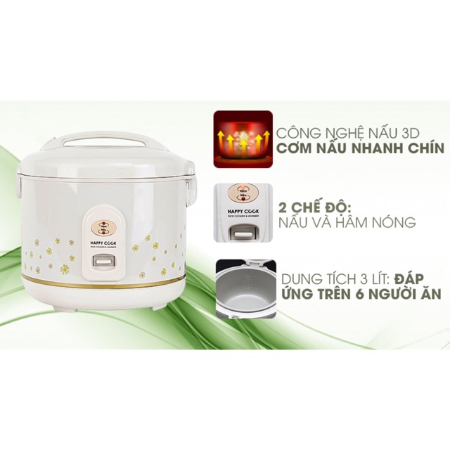 Nồi cơm điện Happycook 3 lít HC-300