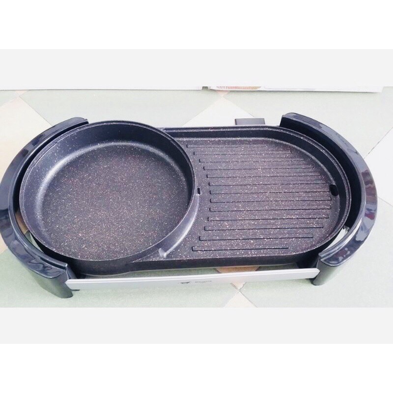 Bếp Lẩu Nướng Misushita Thái Lan MS-129 2 dây nguồn + Tặng Kèm Nồi Lẩu Cao Cấp - Nhập khẩu chính hãng - BH 12 Tháng