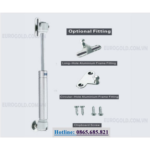 Piston hơi nâng cánh tủ 80N, 100N, 120N, 150N, Ty hơi thủy lực, Pít tông Đẩy | phukienbep123