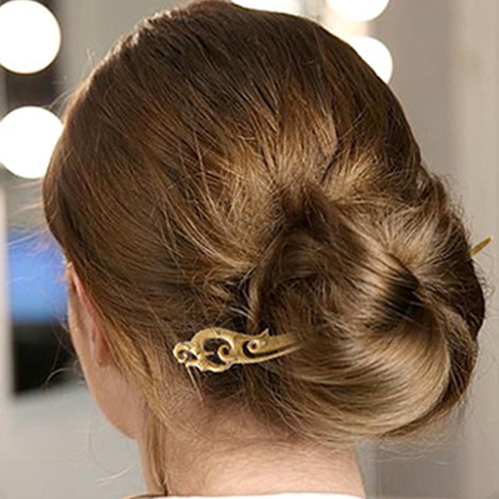 Trâm Cài Tóc Bằng Kim Loại Chạm Khắc Phong Cách Trung Hoa Cổ Điển Cho Nữ