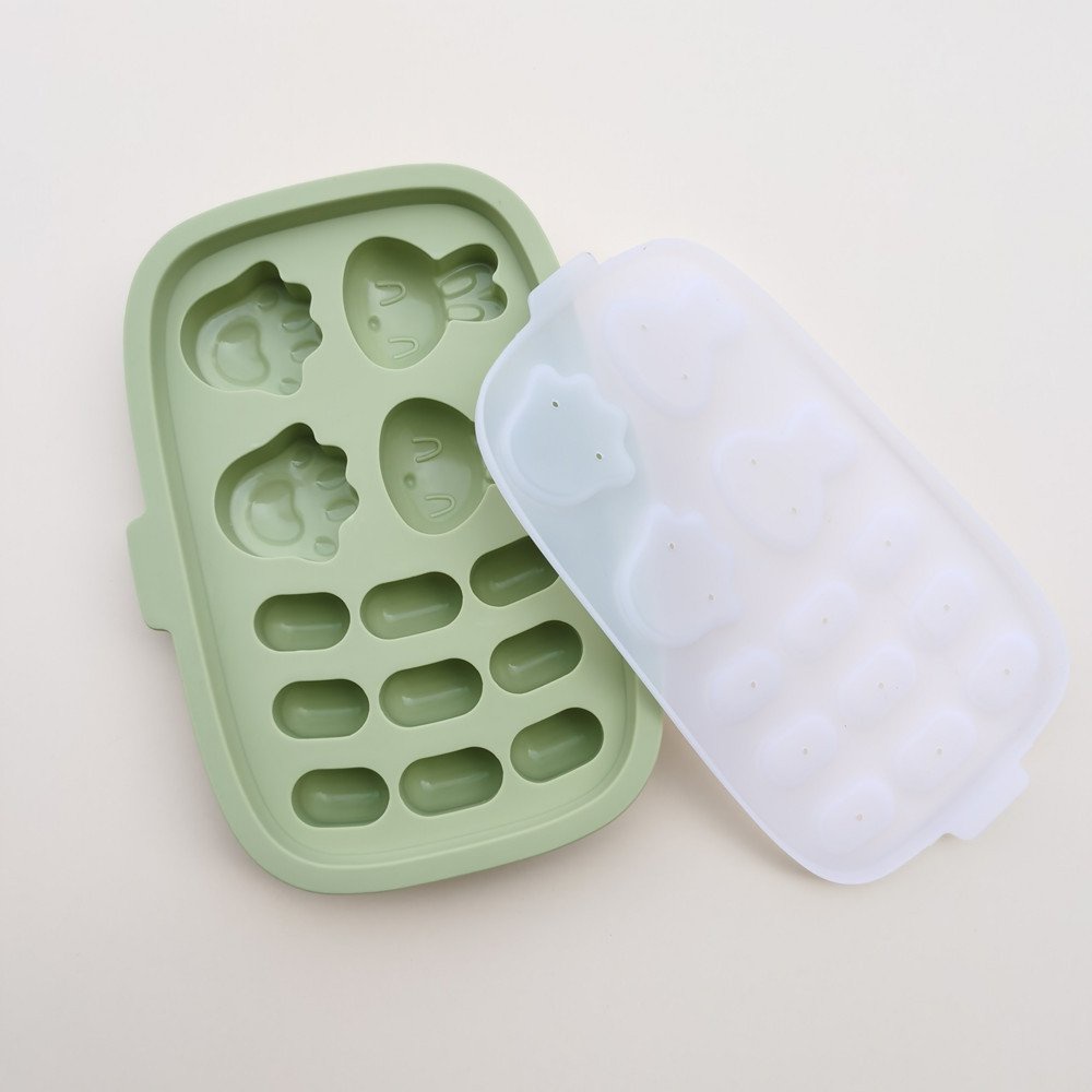 [ Hàng có sẵn ] Khuôn silicon tạo hình làm bánh cho bé 2 in 1