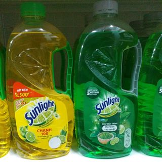 Nước rửa chén Sunlight Extra trà xanh matcha Nhật Bản chai 1.5kg/Chanh 100 chiết xuất chanh tươi chai 1.5kg