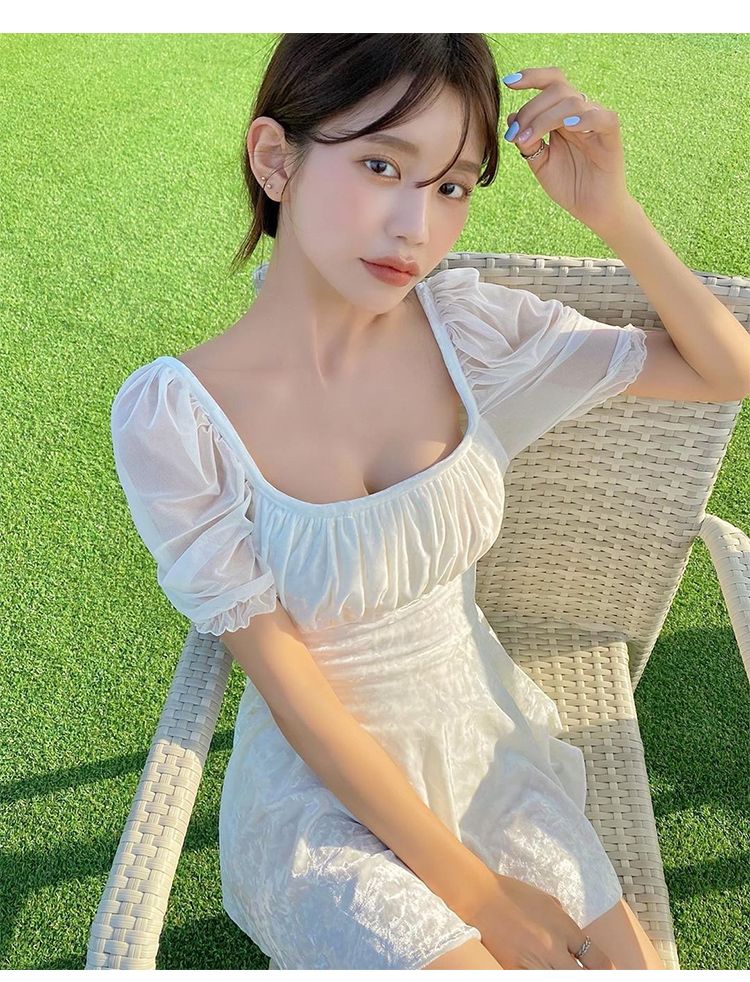 Đồ Bơi Một Mảnh Vải Nhung Phong Cách Hàn Quốc 2021 | BigBuy360 - bigbuy360.vn