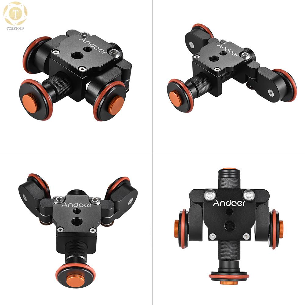 Shipped within 12 hours】 Andoer Electric Motorized Auto Camera Dolly Video Slider Skater 3-Wheel Pulley Car for Canon Nikon Sony DSLR for iPhone X 8 7 Plus 6s Smartphone for GoPro Hero 5/4/3+/3 Action Sports Cam Video Dolly [TO]