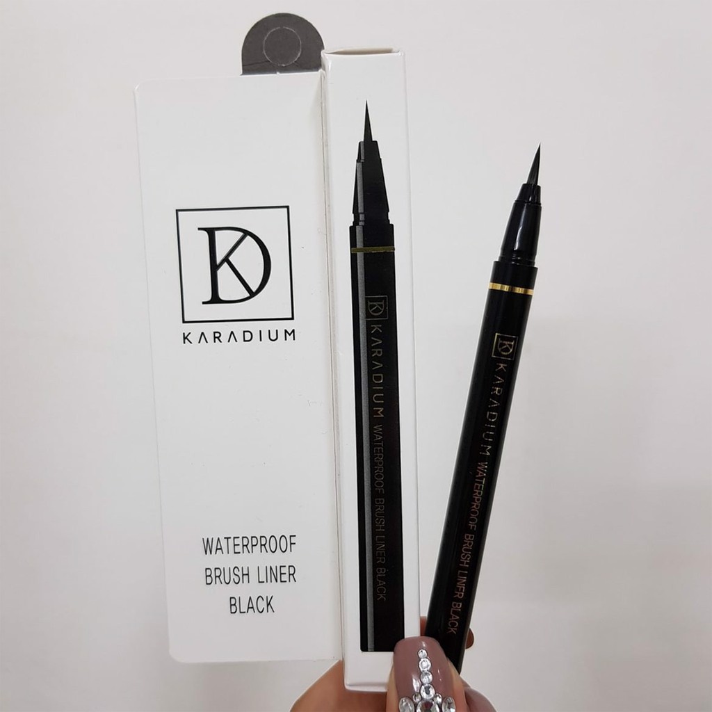 Bút Dạ Kẻ Mắt Karadium Waterproof Brush Liner - Black