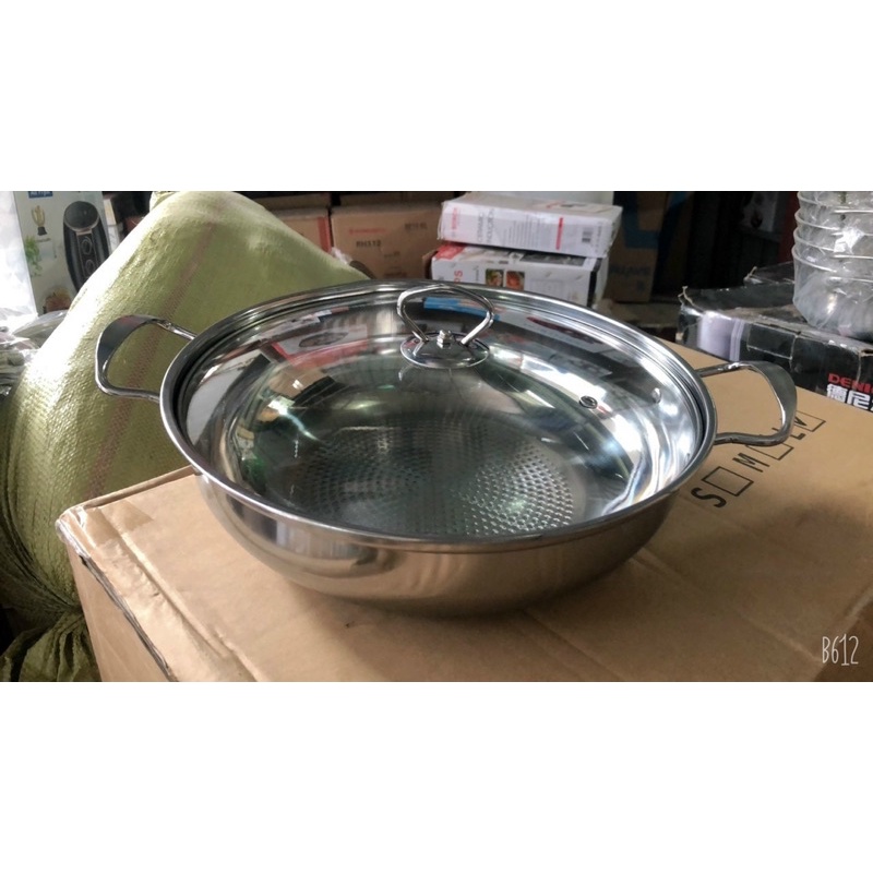 Xả kho giá bất chấp ,Xoong ăn lẩu dày xịn,inoc sáng,Đáy sần chống khê