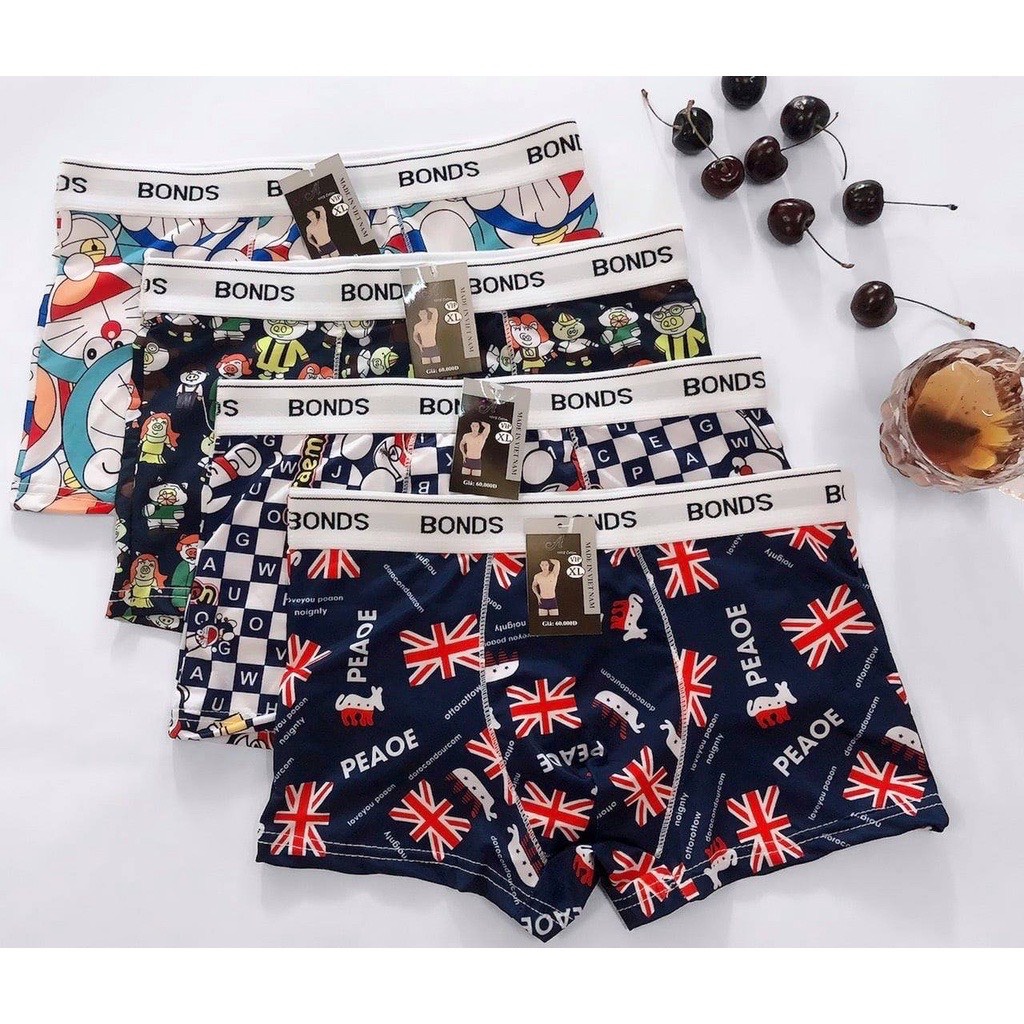 Sịp Đùi nam chất cotton co dãn họa tiết Doremon hàng hiệu cao cấp [ Hàng Đẹp ]