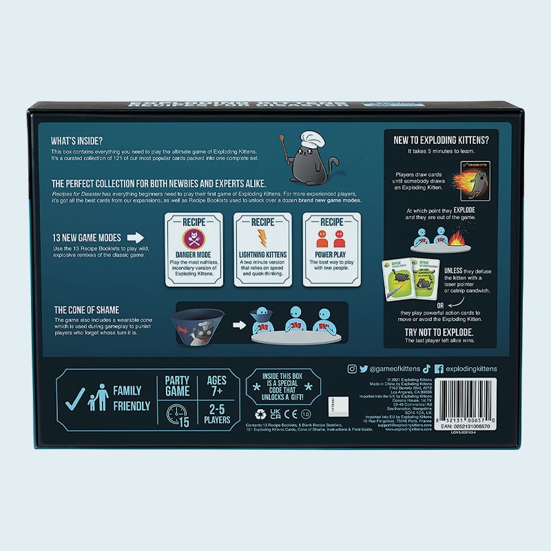 Exploding Kittens: Recipes for Disaster Bộ Thẻ Trò Chơi Giải Trí Chuyên Dụng