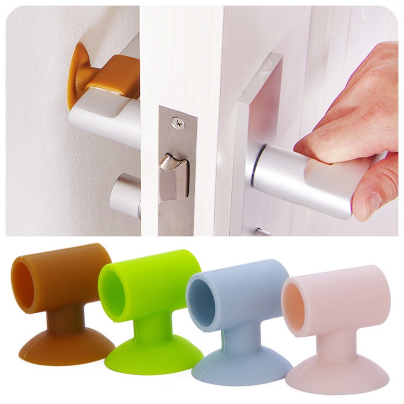 Dụng cụ chặn cửa bằng silicone chống va đập tiện dụng