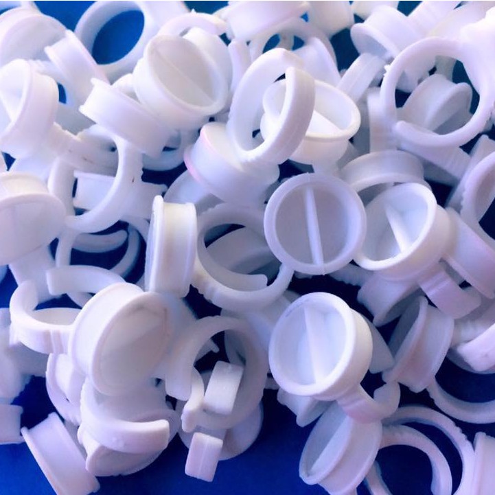 100 nhẫn đựng mực phun xăm, Nhẫn Đựng Mực loại 1 ngăn và 2 ngăn