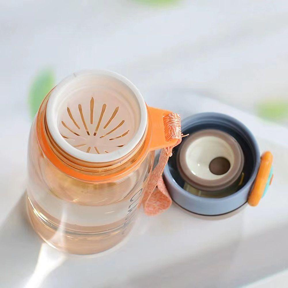 Bình Đựng Nước 400ML Trong Suốt Chống Rơi Chống Rò Rỉ Kèm Dây Đeo Tiện Dụng Mang Theo Du Lịch