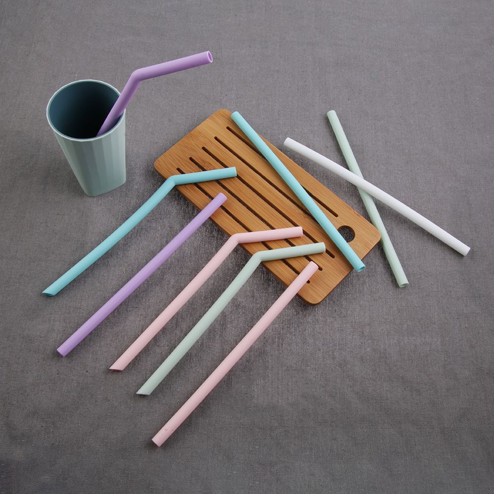Ống hút silicone tái sử dụng nhiều màu thân thiện với môi trường