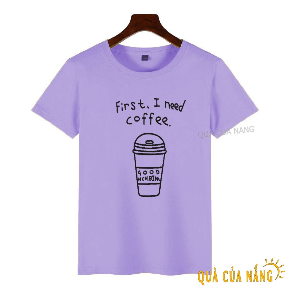 12 Màu - Áo Thun Nữ In Hình I Need Coffee Dễ Thương AT-320 ( 12 Màu ) | BigBuy360 - bigbuy360.vn