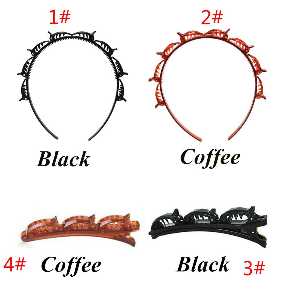 Kẹp tóc hai mái bằng nhựa resin nhiều lớp thời trang dành cho nữ