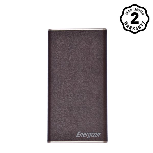 Pin dự phòng Energizer 10.000mAh 2 cổng - Luxury Leather -(Dark Brown)