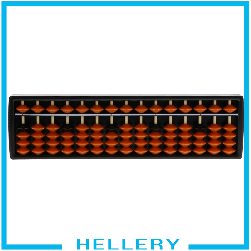 [HELLERY] Plastic 15 Rods Soroban Abacus Counting Number Calculating Tool Kids Toy