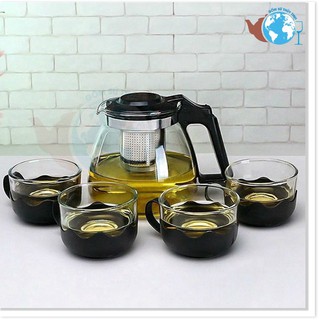 Bộ ấm trà lõi lọc và 4 ly thuỷ tinh