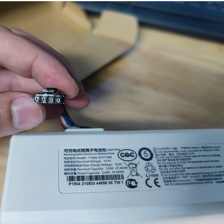 Pin Thay Thế Robot Hút Bụi Xiaomi Mijia 1C/ Pin Robot Mijia STYTJ01ZHM/ Pin Robot P1904 4S1P MM - Hàng Chính Hãng