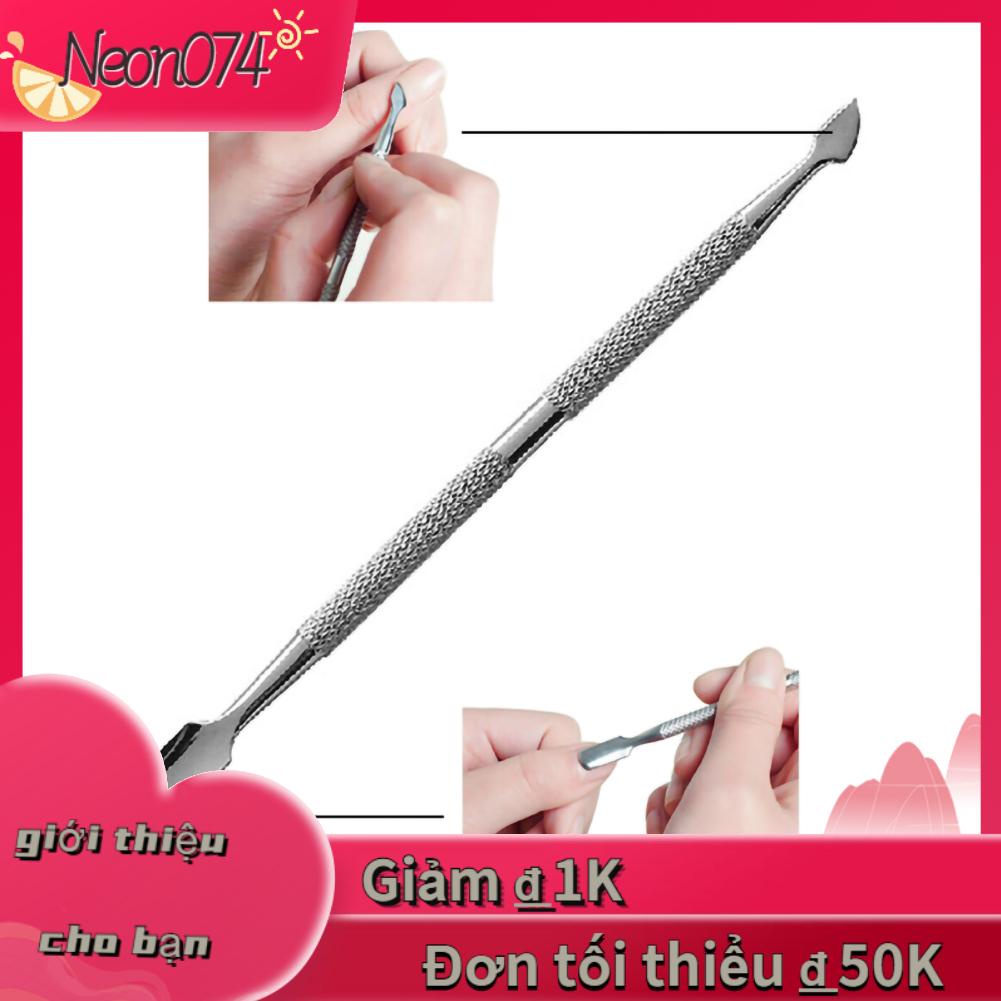 Neon074 Neon074 4 cái Dụng cụ đẩy lớp biểu bì Chất liệu thép không gỉ Có kết cấu Hình thức nhỏ gọn Lớp Máy cắt móng tay cho Thẩm mỹ viện