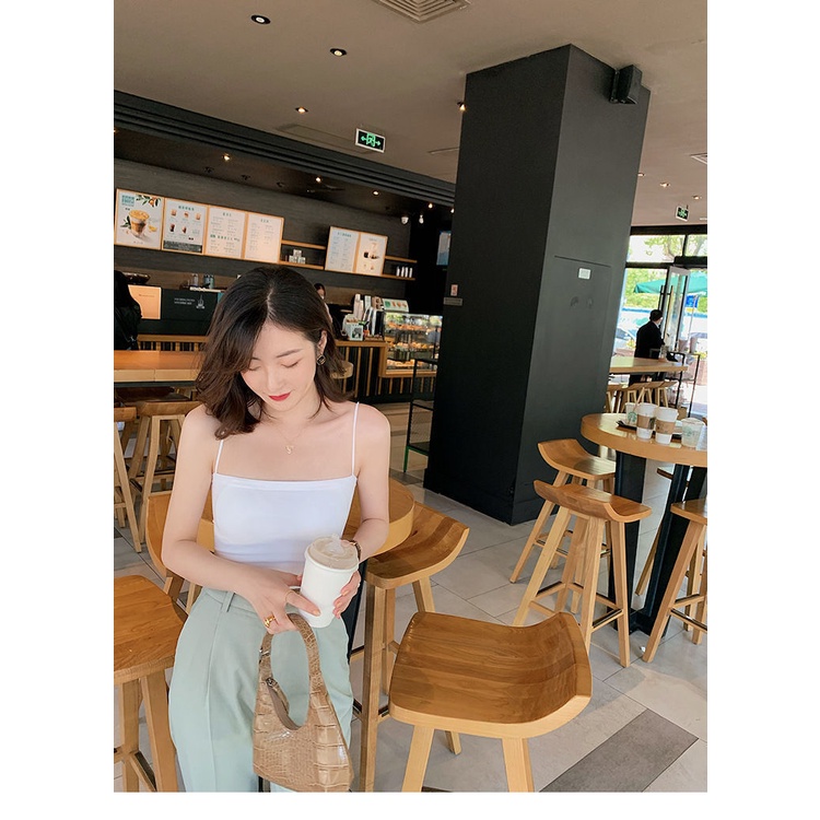 Áo Bra 2 Dây Có Đệm Mút Chất Cotton Co Dãn Thấm Hút Thoáng Mát Cho Nữ DAN L&amp;U 1806