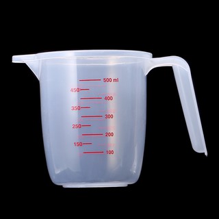 Bbyes 500ml 1 Cups Plastic Measuring Cup Pitcher Tools with Handle & Pour Spout