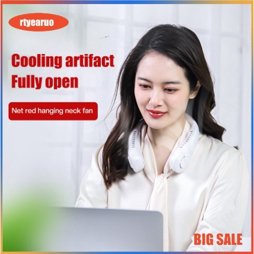 ✨Free  Gift ✨ Quạt Đeo Cổ Mini Không Cánh Sạc USB Tiện Lợi Quạt cổ nhỏ di động không cánh có thể sạc lại Quạt thể thao câm