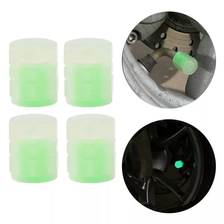1/4 Nắp Van Bánh Xe Đạp / Xe Máy Màu Xanh Hồng / Xanh Lá Phản Quang