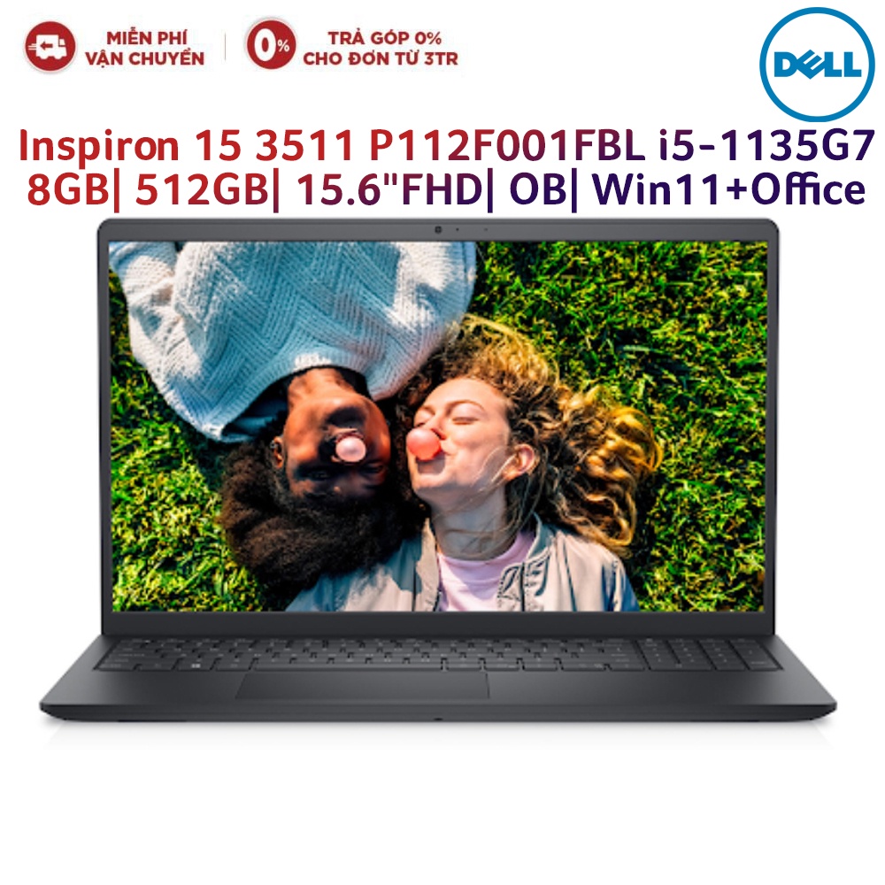 Laptop Dell Inspiron 15 3511 P112F001FBL i5-1135G7| 8GB| 512GB| 15.6"FHD| OB| Win11+Office