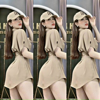 Set sơ mi xếp ly eo