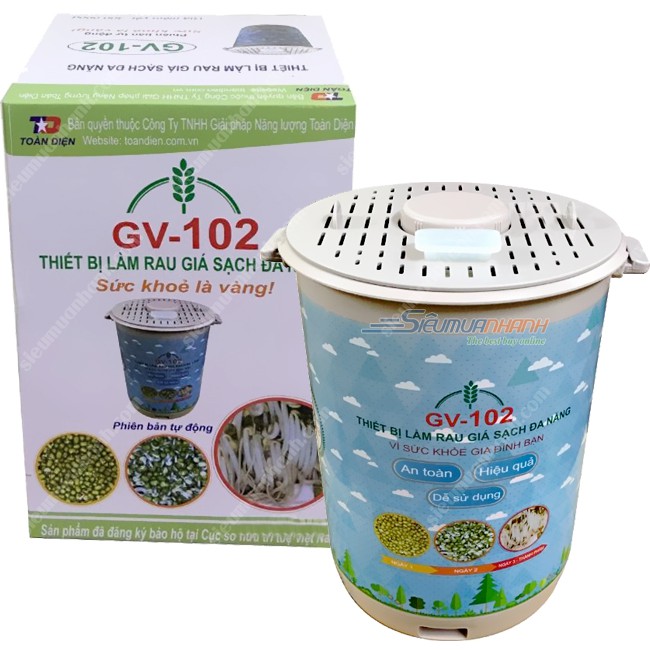 Máy làm giá đỗ sạch đa năng GV-102 - Phiên bản tự động tròn (Hàng chuẩn Công Ty)