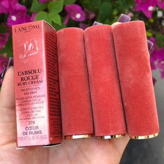 Son Lancome 274 Coeur De Rubis cam đất - Phiên bản giới hạn Limited collection vỏ nhung đẹp kiêu kì