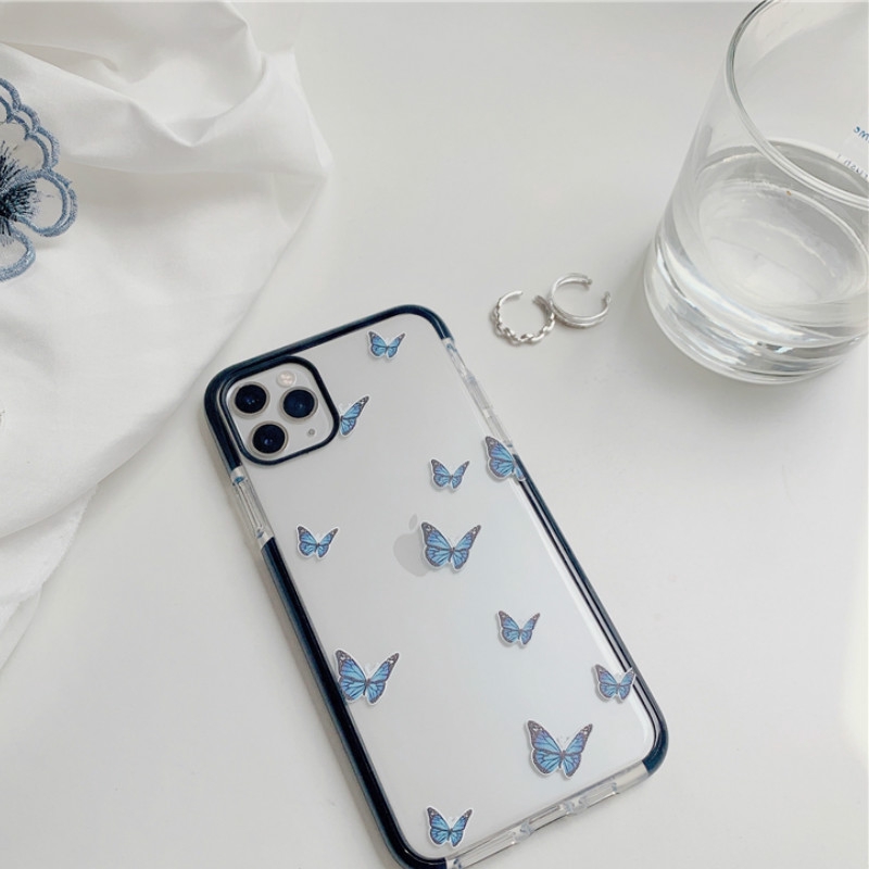 Ốp Điện Thoại Silicon Hình Bướm Xanh Dương Cho Iphone 11promax 7plus / 8 / Xr / Xs | BigBuy360 - bigbuy360.vn