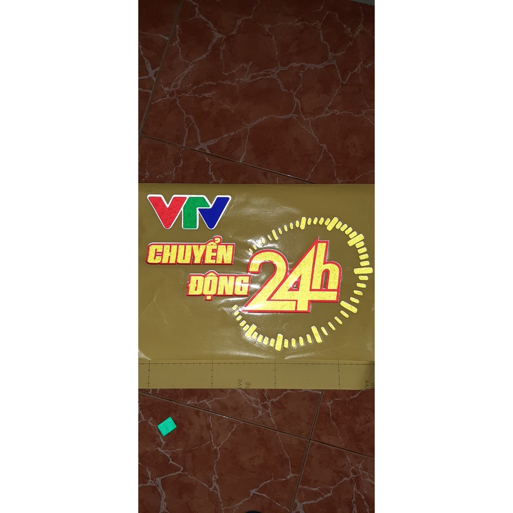 Tem dán chữ VTV 24H phản quang
