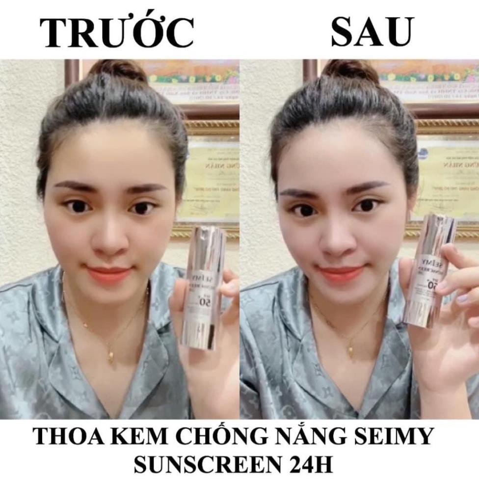 Mỹ phẩm siêu lành tính [CHÍNH HÃNG] Kem chống nắng dưỡng da dưỡng trắng Seimy - Sunscreen 24h