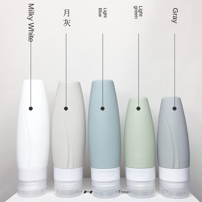 Set 2 / 3 Chai Nhựa Silicone Mềm Có Vòi Bóp Tiện Dụng Mang Theo Du Lịch